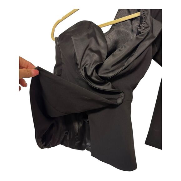 Lourdes Atelier Custom Tuxedo-Style One-Sleeved Top - Picture 6 of 11